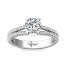 1/3ct. t.w. Round Cut Diamond Engagement Ring in 14K White Gold