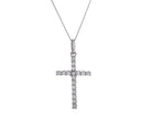 1ct. t.w. Newborn Lab Created Diamond Cross Pendant in 14K White Gold