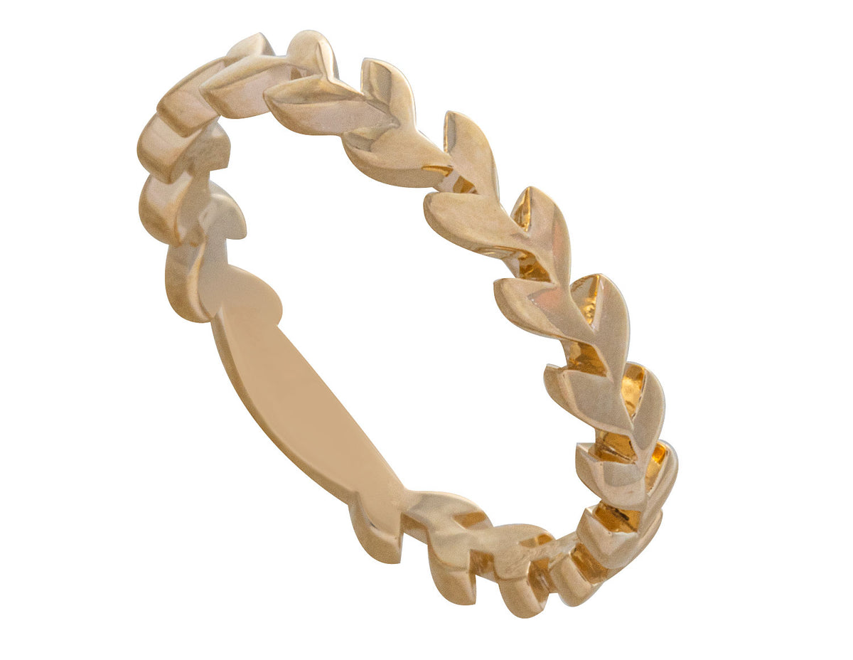 Leafy Fashion Ring in 14K Yellow Gold