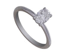 3/4ct. t.w. Oval Cut Newborn Lab Created Diamond Hidden Halo Engagement Ring in 14K White Gold