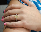 3 1/3ct. t.w. Yellow Oval Cut Newborn Lab Created Diamond Engagement Ring in 14K Yellow Gold
