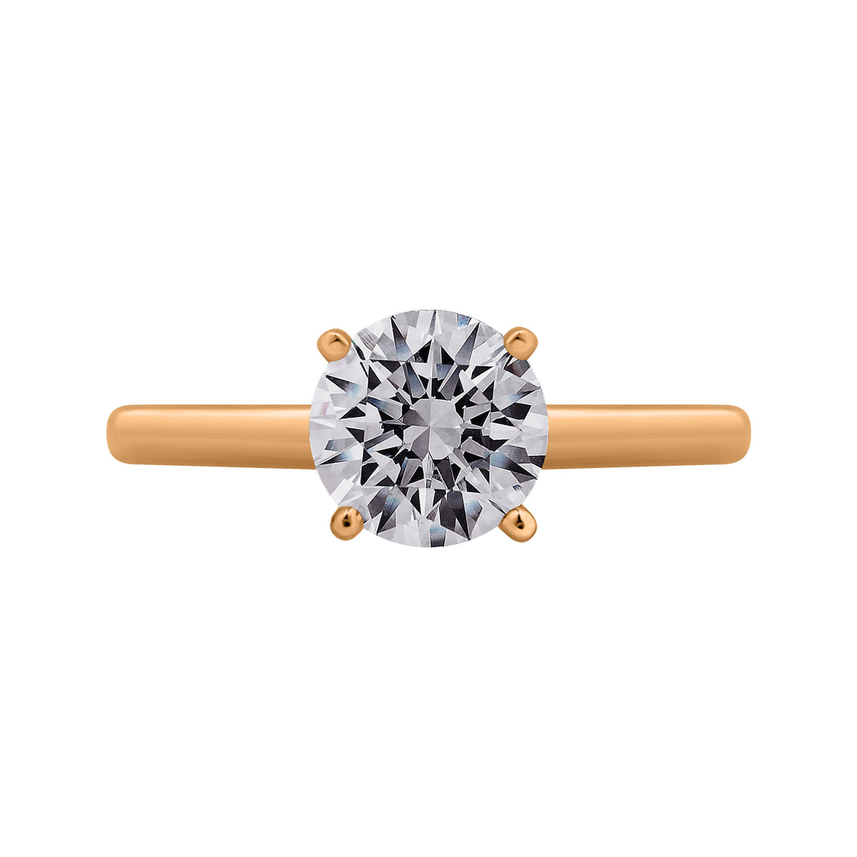 1.75mm Solitaire Engagement Ring in 14K Yellow Gold