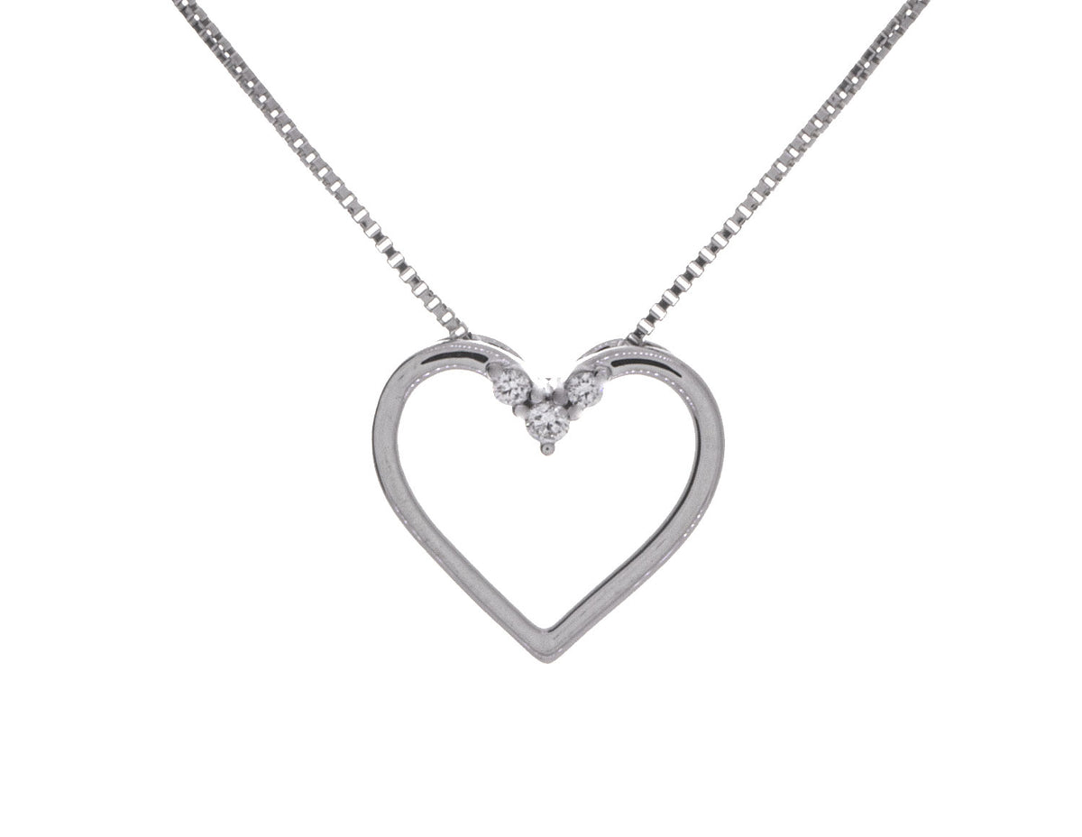 .05ct. t.w. Diamond Heart Pendant in Sterling Silver