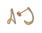 1/10ct. t.w. Diamond J-Hoop Earrings in 10K Yellow Gold
