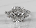 6ct. t.w. Cushion Cut Newborn Lab Created Diamond Engagement Ring in 14K White Gold