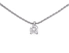 1/6ct. Diamond 3-Prong Raindrop Pendant in 14K White Gold