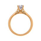 3mm Solitaire Engagement Ring in 14K Yellow Gold