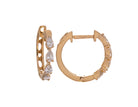 1/2ct. t.w. Pear Cut Diamond Hoop Earrings in 14K Yellow Gold