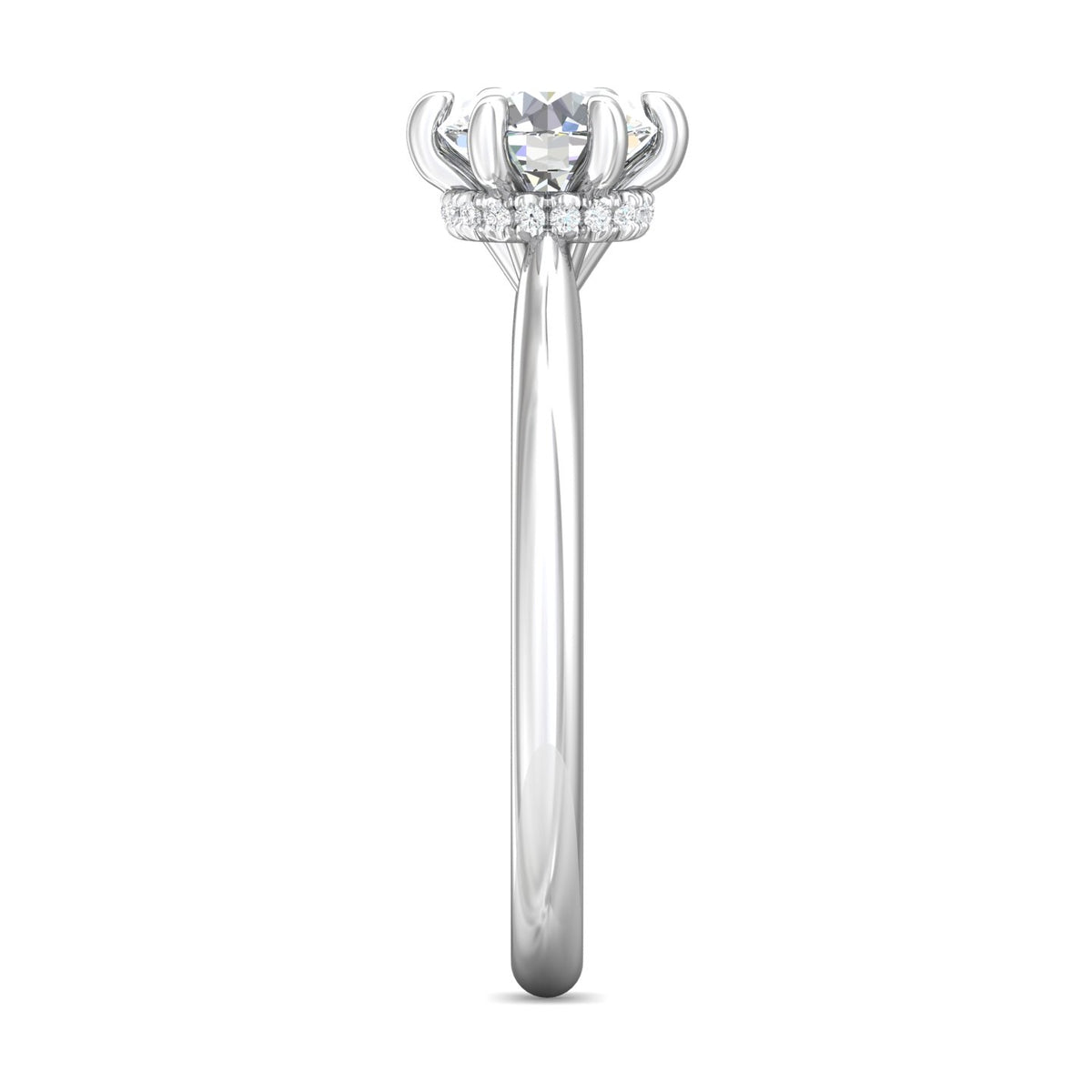 1/14ct. t.w. Round Cut Diamond Engagement Ring in 14K White Gold