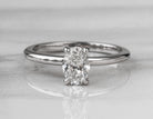 3/4ct. t.w. Oval Cut Newborn Lab Created Diamond Hidden Halo Engagement Ring in 14K White Gold