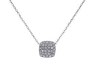 1/6ct. t.w. Cushion Shape Newborn Lab Created Diamond Fashion Pendant in Sterling Silver