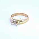 Knife Edge Engagement Ring in 14K Yellow Gold