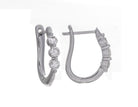1/2ct. t.w. Diamond Hoop Earrings in 14K White Gold