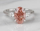 3 1/2ct. t.w. Pink Oval Cut Newborn Lab Created Diamond Engagement Ring in 14K White Gold