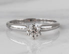 1/2ct. Round Cut Solitaire Diamond Engagement Ring in 14K White Gold
