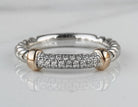 1/5ct. t.w. Diamond Fashion Ring in 14K Yellow Gold and Sterling Silver