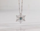 1/10ct. Blue Diamond Snowflake Pendant in Sterling Silver