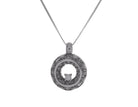 1/8ct. Diamond Puffed Pendant in Sterling Silver