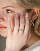 1/10ct. t.w. Diamond Paperclip Fashion Ring in Sterling Silver