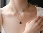 .01ct. Diamond Open Heart Pendant in 14K Yellow Gold