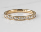 1/4ct. t.w. Diamond Beadset Channel Anniversary Ring in 14K Yellow Gold