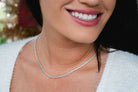 10ct. t.w. Newborn Lab Created Diamond Tennis Necklace in 10K White Gold