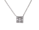 1/8ct. t.w. Diamond Square Pendant in 10K White Gold