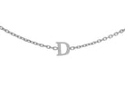 Block Letter D Initial Bracelet in Stainless Steel