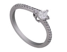 1/3ct. t.w. Pear Cut Diamond Engagement Ring in 10K White Gold