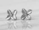 .03ct. t.w. Diamond Flower Earrings in Sterling Silver