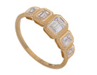 7/8ct. t.w. Emerald Cut Diamond Anniversary Ring in 14K Yellow Gold