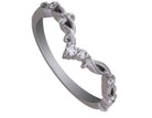 1/8ct. t.w. Vintage Chevron Diamond Wedding Ring in 14K White Gold