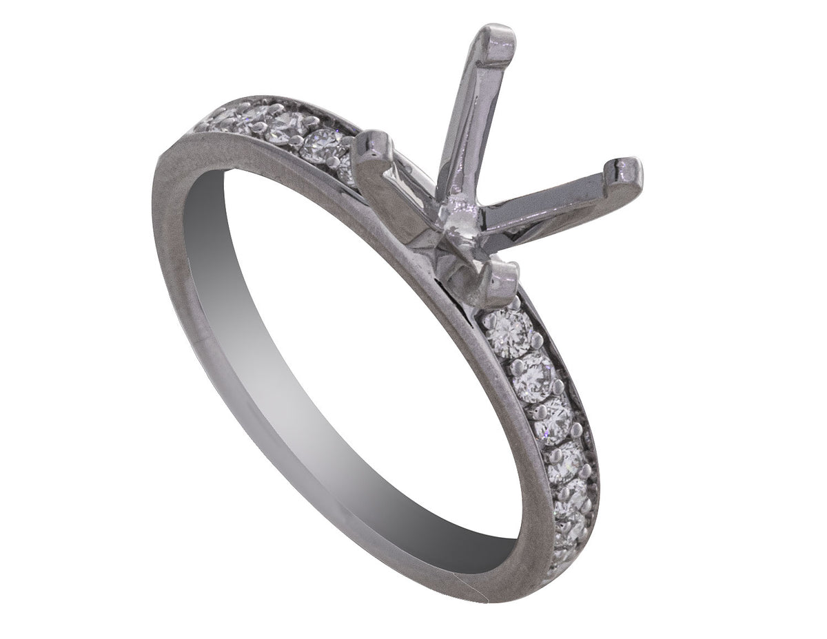 1/4ct. t.w. Diamond Engagement Ring in 14K White Gold