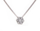 1/10ct. t.w. Round Cut Diamond Cluster Pendant in 14K White Gold