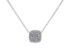 1/6ct. t.w. Cushion Shape Newborn Lab Created Diamond Fashion Pendant in Sterling Silver
