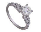 2ct. t.w. Round Cut Newborn Lab Created Diamond Engagement Ring in 14K White Gold