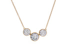 2 1/5ct. t.w. Newborn Lab Created Diamond  3-Stone Bezel Pendant in 14K Yellow Gold
