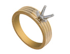 Solitaire Engagement Ring Mounting in 14K Yellow Gold