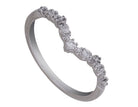 1/4ct. t.w. Chevron Diamond Anniversary Ring in 14K White Gold