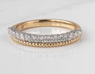 1/3ct. t.w. Diamond Beaded Fashion Ring in 14K Yellow and White Gold