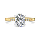 1/8ct. t.w. Diamond Engagement Ring in 14K White and Yellow Gold
