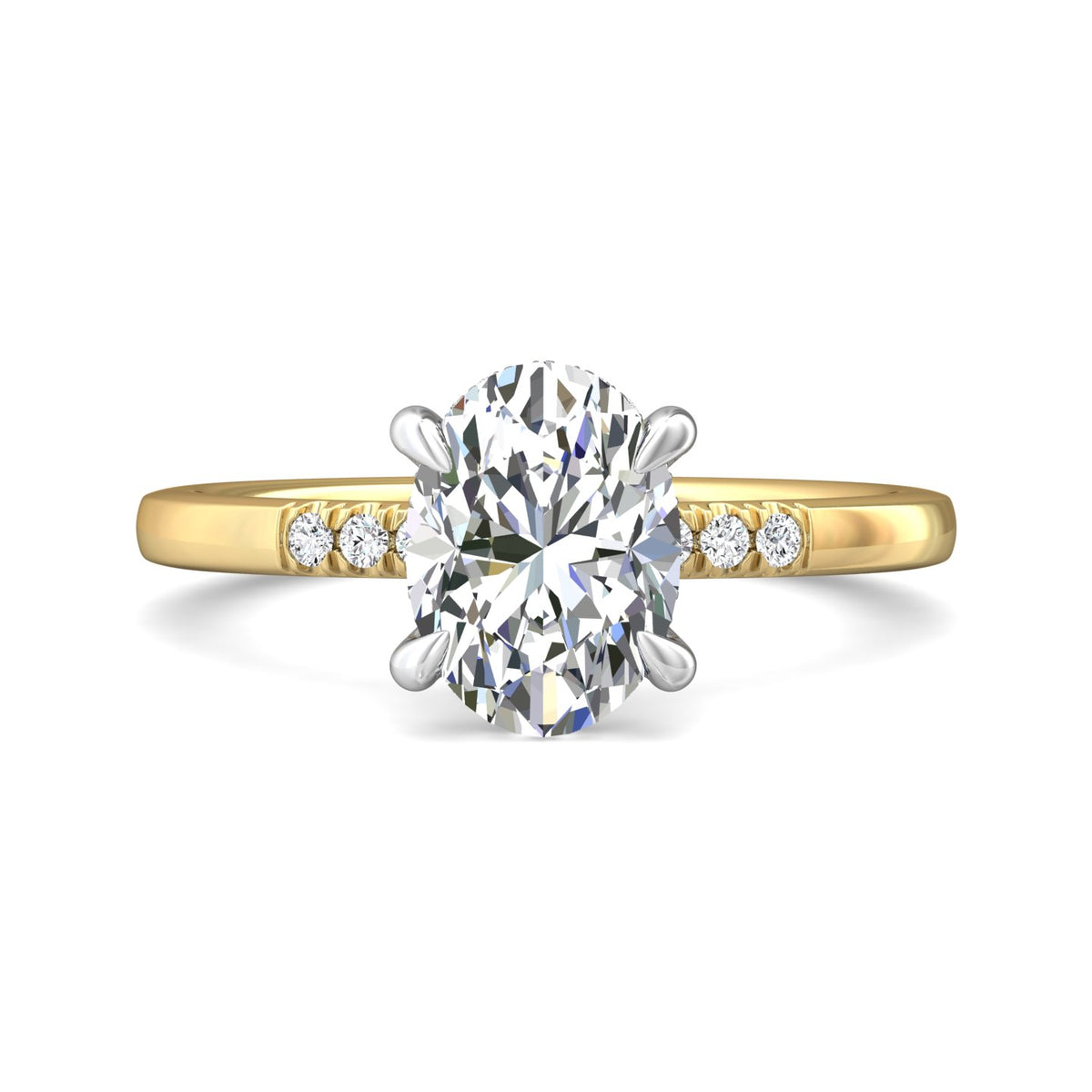 1/8ct. t.w. Diamond Engagement Ring in 14K White and Yellow Gold