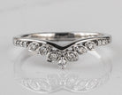 1/8ct. t.w. Curved Diamond Anniversary Ring in 14K White Gold