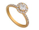 1ct. t.w. Round Cut Diamond Halo Engagement Ring in 14K Yellow Gold