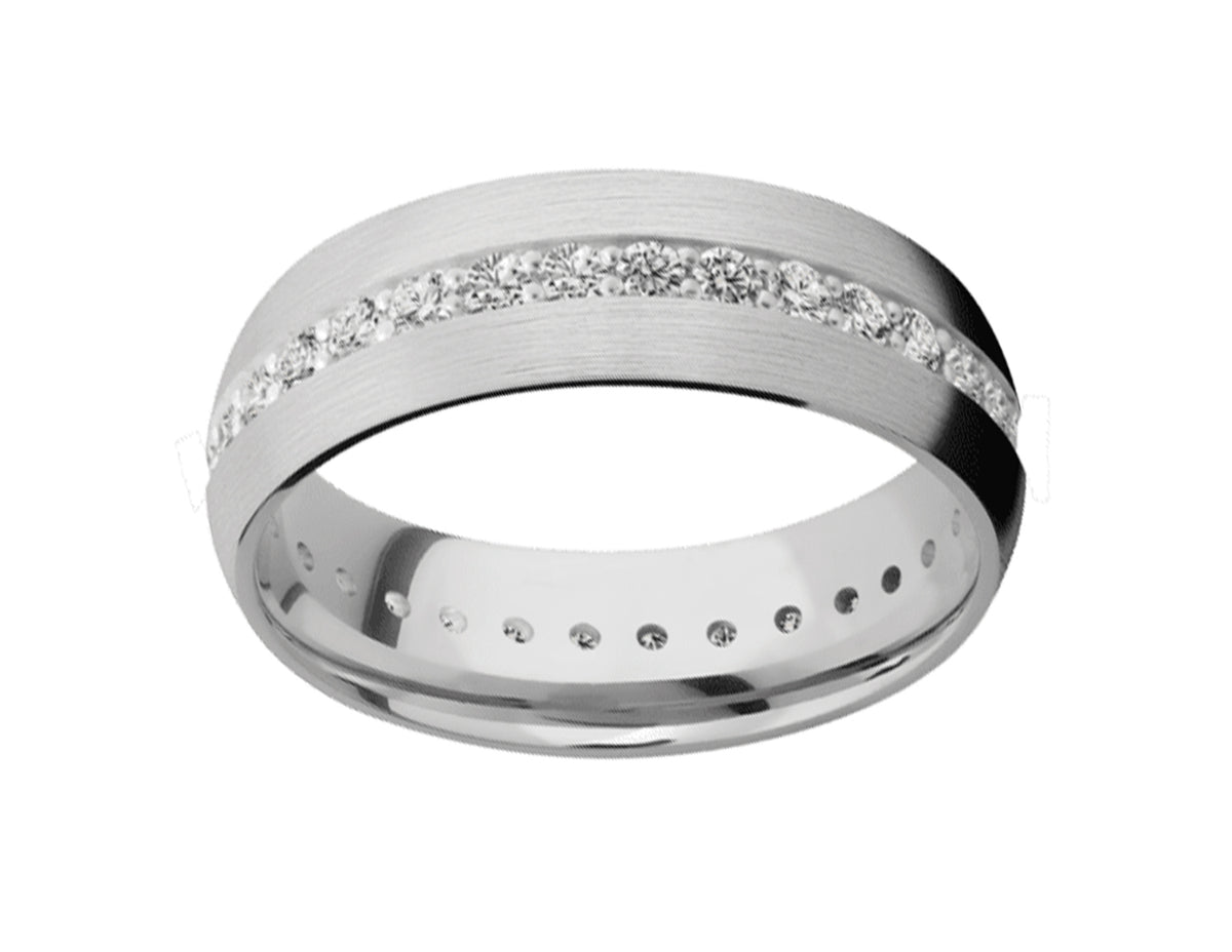 1ct. t.w. Diamond Men's Wedding Band in 14K White Gold