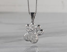 1/2ct. t.w. Diamond Paw Print Pendant in Sterling Silver