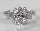 3 7/8ct. t.w. Oval Cut Newborn Lab Created Diamond Engagement Ring in 14K White Gold