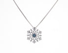 1/10ct. Blue Diamond Snowflake Pendant in Sterling Silver