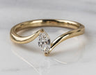 1/4ct. Marquise Cut Newborn Lab Created Diamond Promise Ring in 10K Yellow Gold