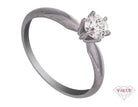 1/2ct. Round Cut Solitaire Diamond Engagement Ring in 14K White Gold